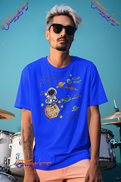 oneagılyazı Тениска с овърсайз принт и астронавт