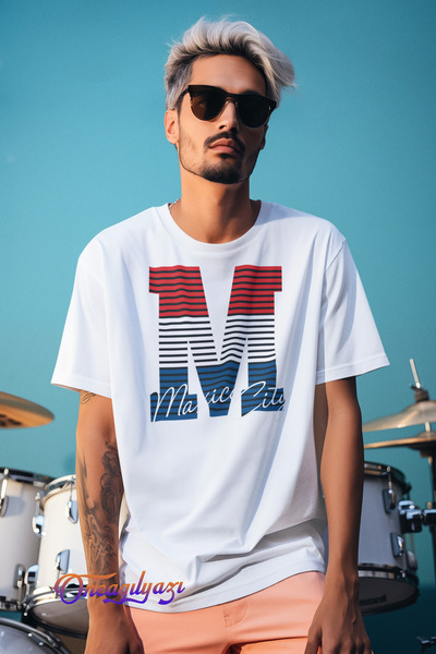 oneagılyazı تي شيرت Mexica مطبوع كبير الحجم