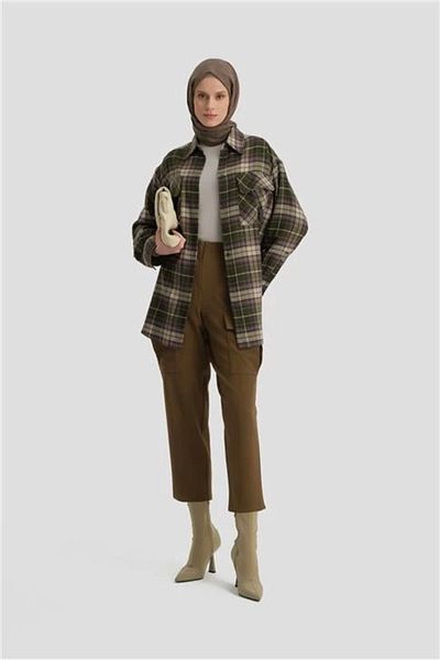 Armine Lumberjack Shirt with Flap Pockets Ort3637 Khaki