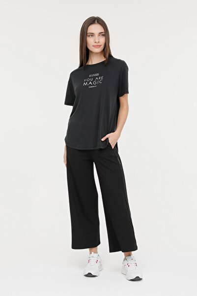 lumberjack WL LARINA 11CK2230 4FX μαύρο γυναικείο κοντομάνικο μπλουζάκι