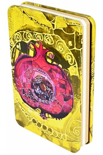 Biggdesign Canan Barber - Pomegranate Metal Covered Pearl Notebook
