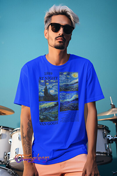 oneagılyazı Van Gogh Printed Oversize T-Shirt