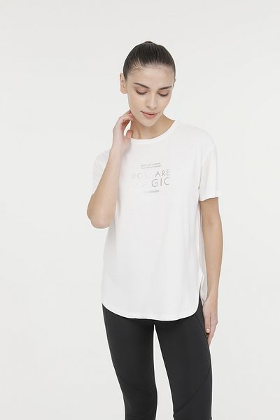 lumberjack WL LARINA 11CK2230 4FX Ecru Women's Short Sleeve T-Shirt