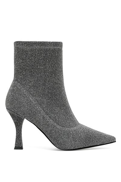 Nine West Cizme cu toc pentru femei Catto3 2pr Silver