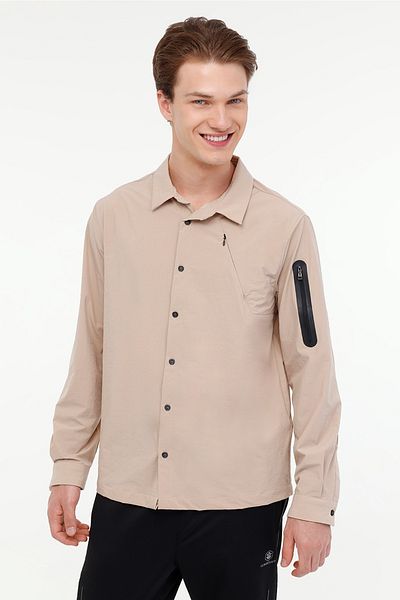 lumberjack Ανδρικό πουκάμισο ML ZUHN 60ITL522 4PR BEIGE