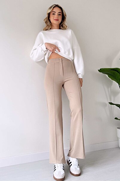 Bestenur High Waist Spanish Leg Palazzo Trousers