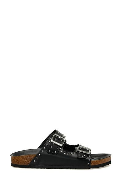 Nine West Mictan 4fx Czarne Damskie Płaskie Kapcie