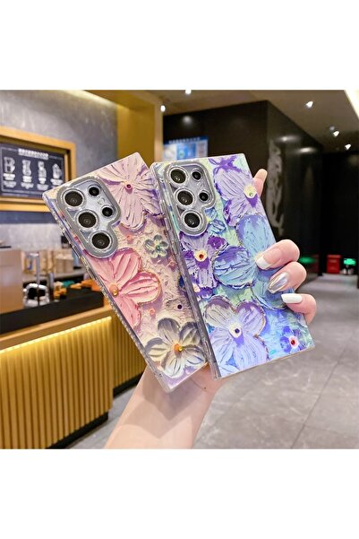 kılıfsuar Samsung Galaxy S24 Ultra Kılıf Yağlı Boya Tasarım Kamera Korumalı Lensli Silikon Luxury Kapak