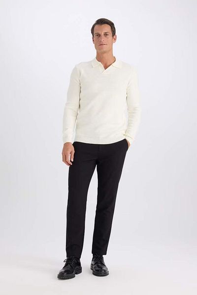 DeFacto Standard Fit Normal Cut Polo Neck Knitwear Sweater D4046Ax24Wn