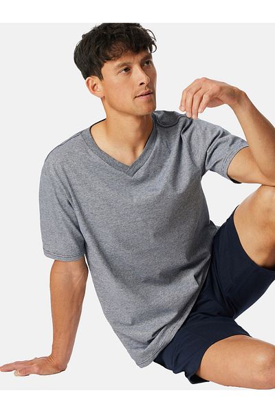 Schiesser Pyjamaoberteil T-shirt - Mix Relax Schlaf-oberteil Nachthemd Sleepshirt