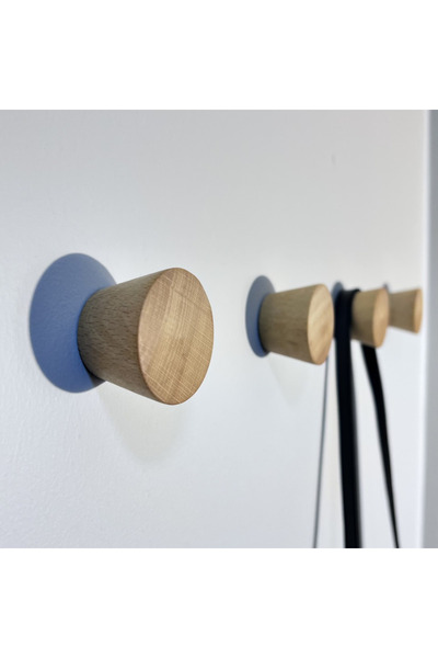 madera's art Dekoratif Ahşap 4'lü Duvar Askılık - Askı Cilalı, Zımparalı, Doğ...