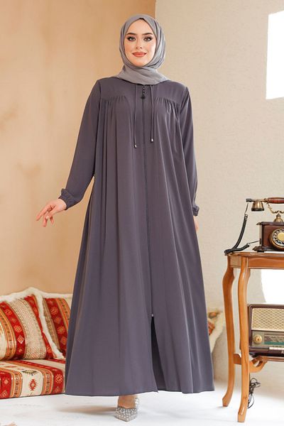 Neva Style Smoked Hijab Ferace - Fermoar, Model 45290FU