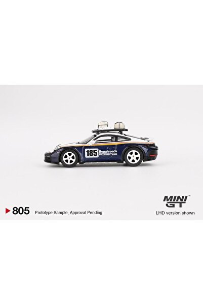 mini gt Porsche 911 Dakar Rallye Design Package White/Gentian Blue Metallic 805