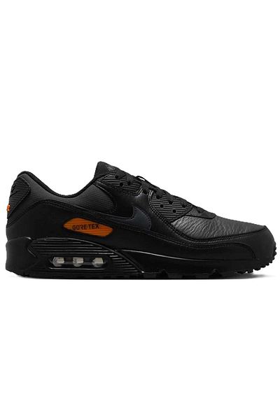 Nike Air Max 90 - Men's Goretex Black Sneaker, Genuine Leather, Breathable Casual Sports Foot