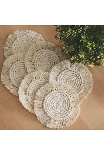 EL YAPIMI 6 Macrame Coasters & Coasters from the Cheapest Macrame