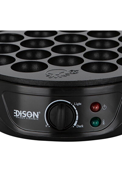 Edison ماكينة صنع الكيك الأسود، 18 عين، 750 واط