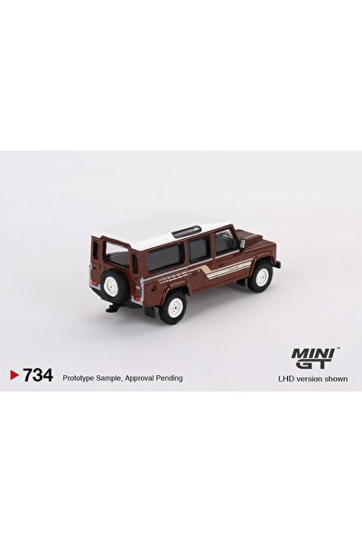 mini gt Land Rover Defender 110 1985 County Station Wagon Russet Brown 734
