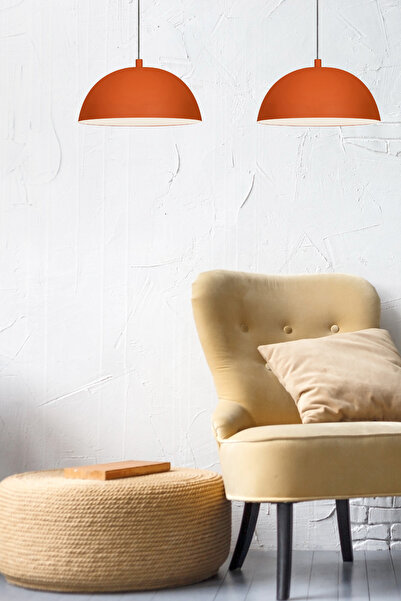 Bamyum Lipeo Turuncu Avize Ütü Kablo Tekli Sarkıt Salon Mutfak Kuaför Cafe  Dekoratif Aydınlatma Pastane