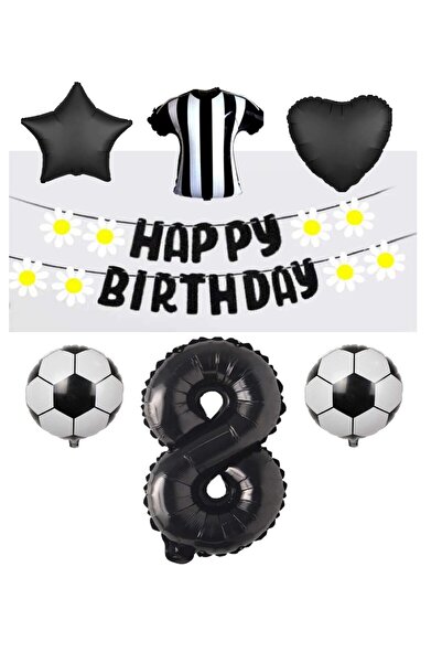 BEST PARTİ DOĞUM GÜNÜ PARTİ SÜSLERİ رقائق مروحة باللونين الأبيض والأسود - مجم...