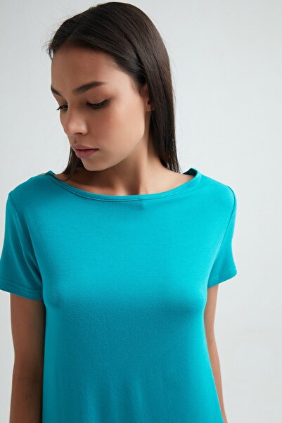 ERDEM İÇ GİYİM Γυναικείο μακρύ μπλουζάκι Erdem Turquoise Viscose 214