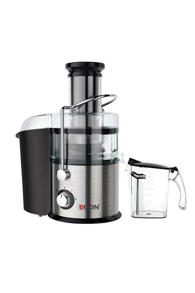 Edison Steel fruit juicer, 1 liter, black, 800 watts, two speeds