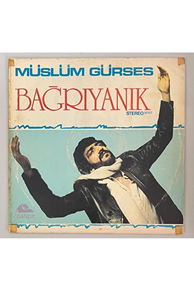 Plakevi İzmir Müslüm Gürses Bağrıyanık Lp Plak (Orjnal 1979 Dönem Baskı Plak)