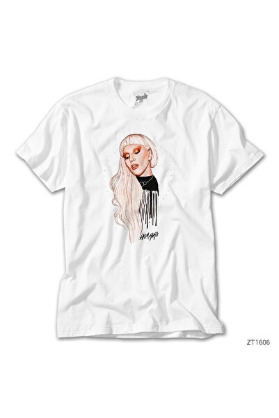 CrowsGate Tricou alb Lady Gaga 2