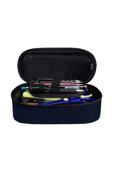 Jacbag Navy Blue Men's Oval XL Organizer Pencil Case Pen Holder
