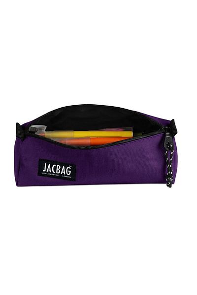 Jacbag Μωβ θήκη για σχολικά και γραφεία μολυβοθήκη μονόχωρο τρίγωνο για κορίτσια