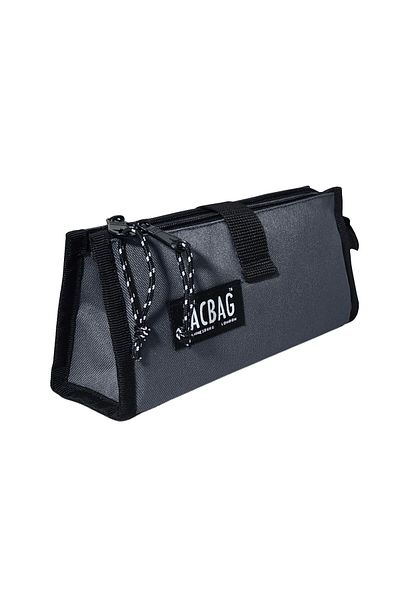 Jacbag Γκρι διπλό επιτραπέζιο τσαντάκι μολυβιού διπλής θήκης