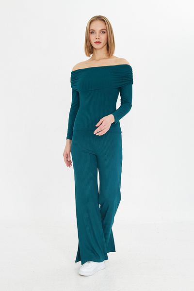 ESPİNA Women's Strapless Long Sleeve Viscose Camisole Blouse