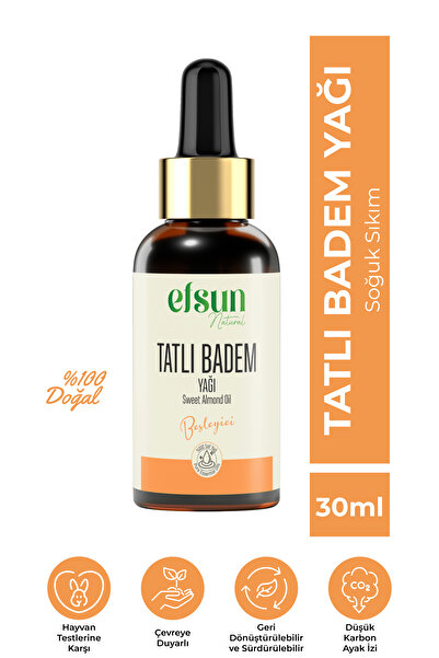 Efsun Natural Tatlı Badem Yağı %100 Saf ve Doğal Soğuk Sıkım 30 ml