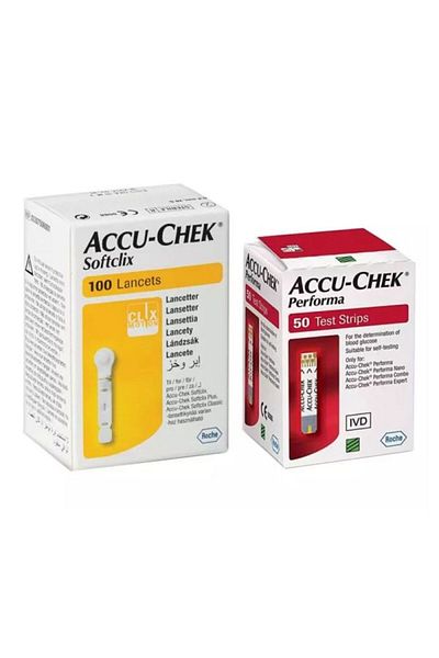 ACCU CHECK Accu Chek Performa Strips 50'S + Softclix Lancet 100'S