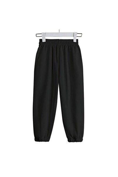 JustBS PANTALONI DE TRANSMISIE NEGRI JOGGER DE BUMBAC BĂRBAȚI