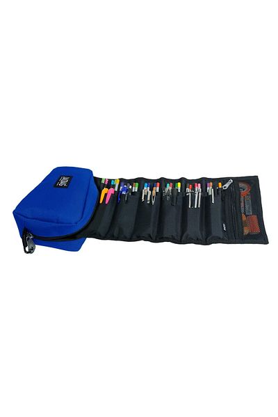 Jacbag Saks Blue Organizer Roll Up Organizer Trusa pentru creion/Suport stilou