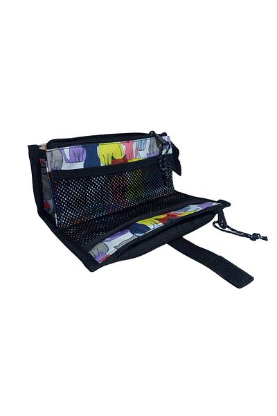 Jacbag Κίτρινη γάτα διπλή επιτραπέζια τσάντα στυλό διπλής θήκης