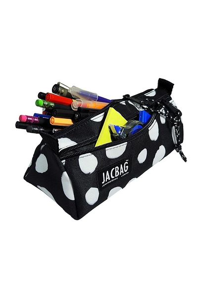 Jacbag Dual Prime Δύο Διαμερίσματα Τρίγωνο Μαύρο και άσπρο στίγματα Γυναικεία/Κορίτσια Τσάντα μολυβιού