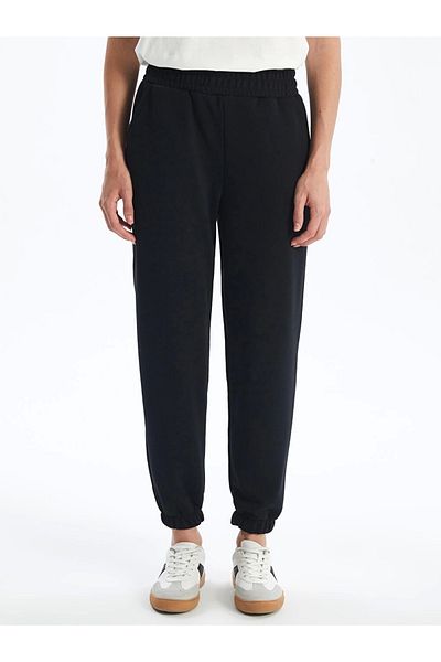 LC Waikiki LCW Vision Μαύρο Γυναικείο Φούτερ Jogger - Ελαστική μέση, ίσια κοπήw1