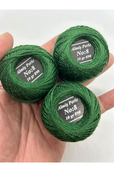 ALMİŞ Alış Perle Etamin-Cross Stitch 10-Piece Thread Set (10 Gr-No:8)