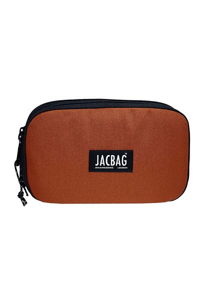 Jacbag Διπλό Κάλυμμα Elastic Organizer Μολυβοθήκη για Κορίτσι/Γυναικεία - Πορτοκαλί Πλακάκι