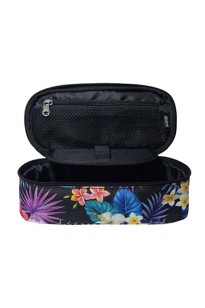 Jacbag Purple Leaf Girls'/Women's Oval XL Organizer Pencil Case Pen Holder