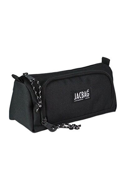 Jacbag Prime XL Lastik Ayraçlı İki Bölmeli Kalem Çantası Siyah