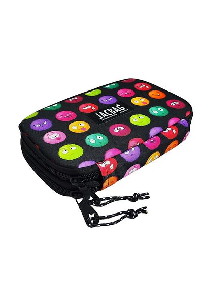Jacbag Διπλό κάλυμμα Organizer Μολυβοθήκη για κορίτσι - Emoji Patterned Elastic Organizer
