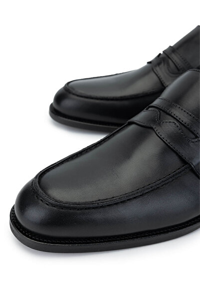 Tamer Tanca Чоловічі мокасини з натуральної шкіри чорного кольору