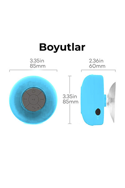 DEMPOWER Su Geçirmez Bluetooth Duş Hoparlörü