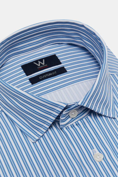 W Collection Dark Blue Long Sleeve Printed Shirt