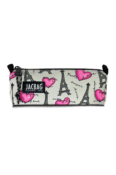 Jacbag Μολυβοθήκη για σχολείο και γραφείο Paris Girl με μονόχωρο τρίγωνο
