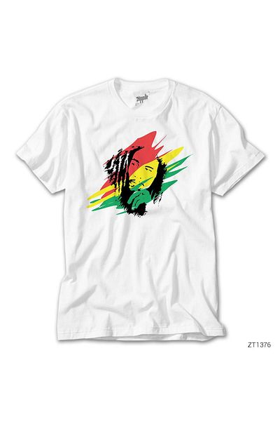 CrowsGate Bob Marley Sketch White T-Shirt