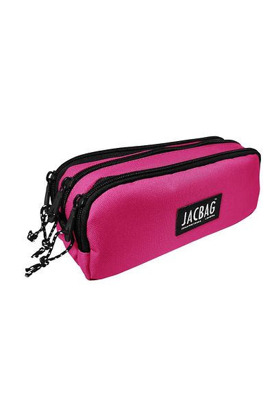 Jacbag Τσάντα μολυβιού τριών διαμερισμάτων για παιδιά και ενήλικες - Ροζ - Γυναικείες/Κορίτσια