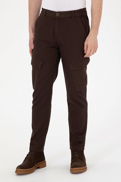 U.S. Polo Assn. Men's Brown Canvas Trousers 50291173-Vr029